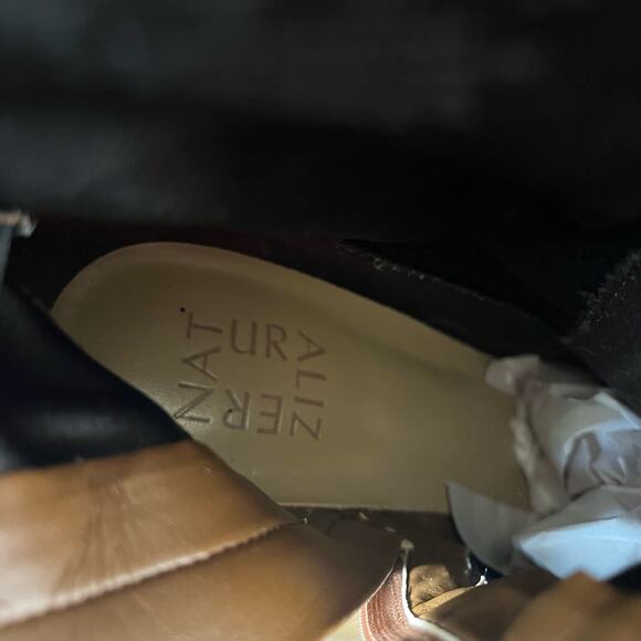 Naturalizer Rebecca Mid-Calf Boots Booties Womens Size 7 Rust Faux Suede Heels - Picture 10 of 10